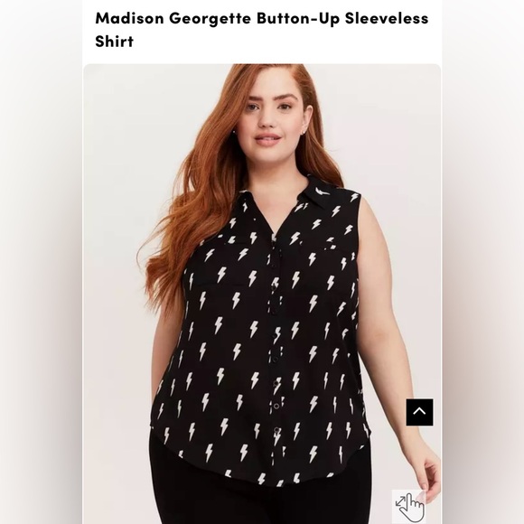 Torrid Lightening Bolt Sleeveless Blouse - Picture 1 of 5